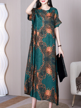 Robe trapèze à manches courtes et col rond Beautiful Life